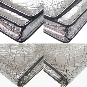 美品 メゾン マルジェラ ブロークンミラー チェーンウォレット SA3UI0018 シルバー金具 レザー シルバー ショルダーバッグ 0760【中古】Maison Margiela