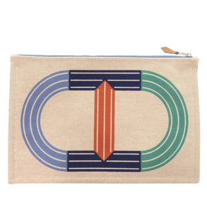 未使用 エルメス ネオバン マイヨン マラン MM コットン マリンブリック アクア ポーチ 0769【中古】HERMES