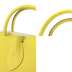 エルメス ボリード 1923 25 ヴォーエプソン ライム モーヴシルベストル シルバー金具 U刻印(2022年製) ハンドバッグ 0774【中古】HERMES