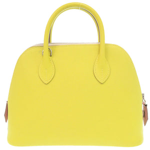 エルメス ボリード 1923 25 ヴォーエプソン ライム モーヴシルベストル シルバー金具 U刻印(2022年製) ハンドバッグ 0774【中古】HERMES