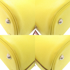 エルメス ボリード 1923 25 ヴォーエプソン ライム モーヴシルベストル シルバー金具 U刻印(2022年製) ハンドバッグ 0774【中古】HERMES