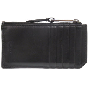 ジミーチュウ CASEY 型押しレザー ブラック フラグメントケース カードケース 財布 黒 0785【中古】JIMMY CHOO
