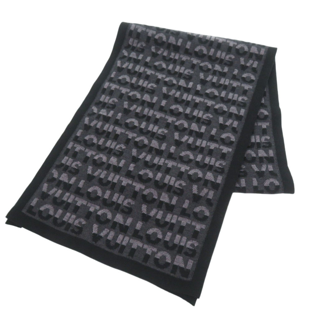 新品同様 ルイ ヴィトン エシャルプ LVスプリット M70911 ウール アントラシット マフラー グレー LV 0786【中古】LOUIS VUITTON