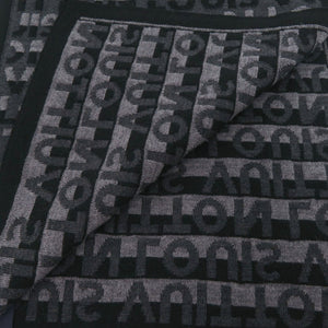 新品同様 ルイ ヴィトン エシャルプ LVスプリット M70911 ウール アントラシット マフラー グレー LV 0786【中古】LOUIS VUITTON