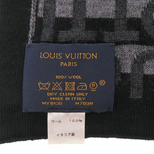 新品同様 ルイ ヴィトン エシャルプ LVスプリット M70911 ウール アントラシット マフラー グレー LV 0786【中古】LOUIS VUITTON