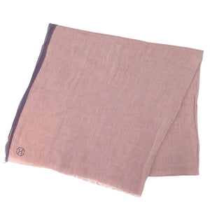 美品 エルメス ナオシマ NAOSHIMA ショールコットン ピンク マリン ネイビー ストール 0794【中古】HERMES