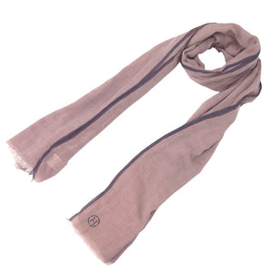 美品 エルメス ナオシマ NAOSHIMA ショールコットン ピンク マリン ネイビー ストール 0794【中古】HERMES