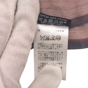 美品 エルメス ナオシマ NAOSHIMA ショールコットン ピンク マリン ネイビー ストール 0794【中古】HERMES