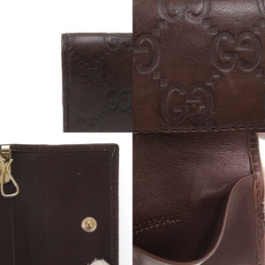 美品 グッチ グッチシマ GG柄 138093 レザー ダークブラウン ゴールド金具 6連 キーケース 0797【中古】GUCCI