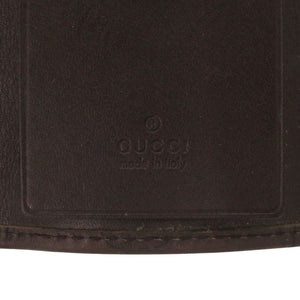 美品 グッチ グッチシマ GG柄 138093 レザー ダークブラウン ゴールド金具 6連 キーケース 0797【中古】GUCCI