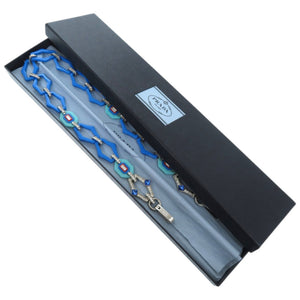 美品 プラダ プラスチック ラインストーン ブルー ショルダーストラップ 0803【中古】PRADA