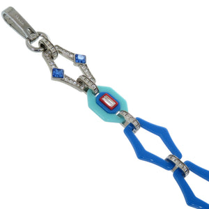 美品 プラダ プラスチック ラインストーン ブルー ショルダーストラップ 0803【中古】PRADA