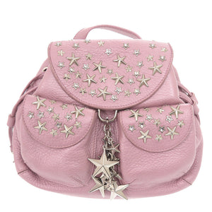 ジミーチュウ スター スタッズ レザー ピンク ミニ リュック デイパック 0809【中古】JIMMY CHOO