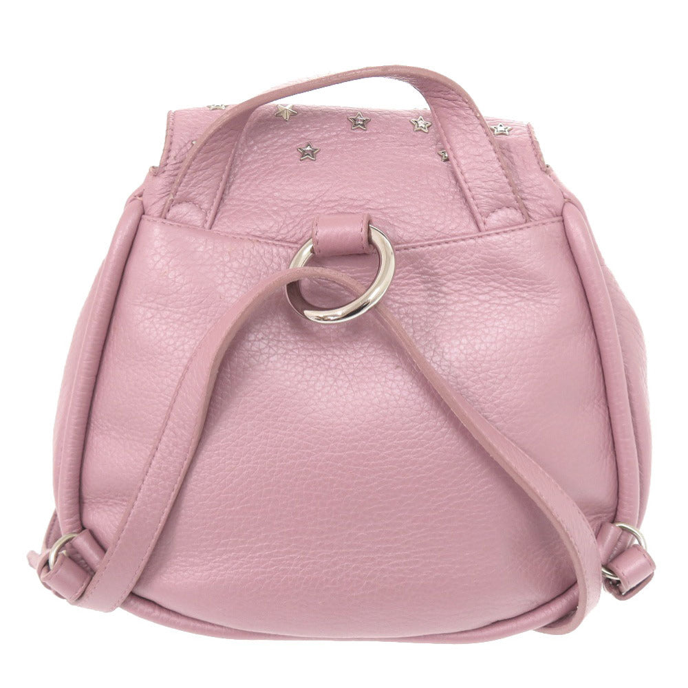 ジミーチュウ スター スタッズ レザー ピンク ミニ リュック デイパック 0809【中古】JIMMY CHOO