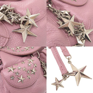 ジミーチュウ スター スタッズ レザー ピンク ミニ リュック デイパック 0809【中古】JIMMY CHOO