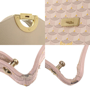 美品 フォレルパージュ パレード 2Way ハンドバッグ 0421 ゴールド金具 レザー ベージュ ピンク ショルダーバッグ 0810【中古】Faure Le Page