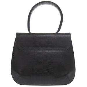 サルヴァトーレフェラガモ 2WAY AQ-216191 型押しレザー ブラック ハンドバッグ 黒 0814【中古】Salvatore Ferragamo