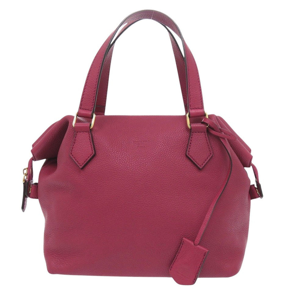 美品 フェンディ 8BN249 レザー ピンク ハンドバッグ 0815【中古】FENDI