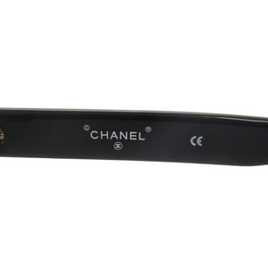 美品 シャネル ヴィンテージ ココマーク ロゴ ラウンド プラスチック ブラック サングラス 黒 0819【中古】CHANEL