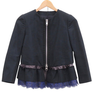 美品 サカイ ウール/コットン ネイビー ジャケット 0827【中古】Sacai