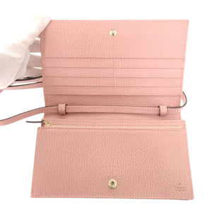 未使用 グッチ スウィング 368231 レザー ピンク ショルダーウォレット ショルダーバッグ 0828【中古】GUCCI