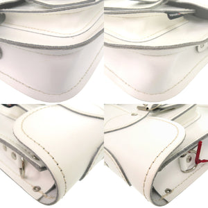 美品 ザッチェルズ サッチェルバッグ 11.5インチ 2Way シルバー金具 レザー ホワイト ショルダーバッグ ハンドバッグ 0839【中古】Zatchels