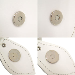 美品 ザッチェルズ サッチェルバッグ 11.5インチ 2Way シルバー金具 レザー ホワイト ショルダーバッグ ハンドバッグ 0839【中古】Zatchels