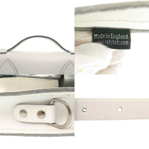 美品 ザッチェルズ サッチェルバッグ 11.5インチ 2Way シルバー金具 レザー ホワイト ショルダーバッグ ハンドバッグ 0839【中古】Zatchels