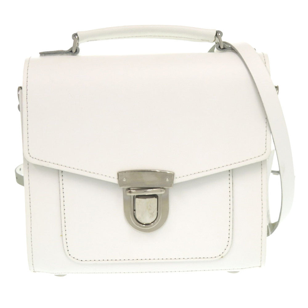美品 ザッチェルズ シュガーキューブ プラス 2Way シルバー金具 レザー ホワイト ショルダーバッグ ハンドバッグ 0839【中古】Zatchels