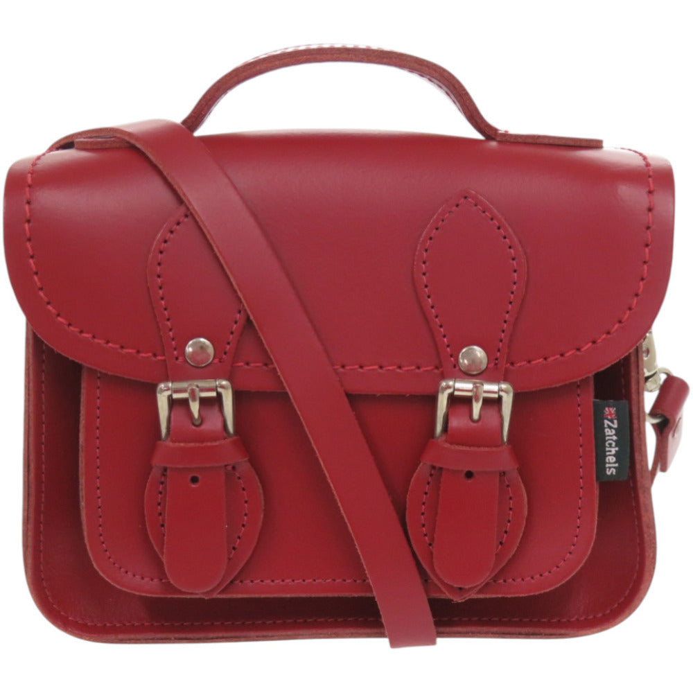 未使用品 ザッチェルズ マイクロサッチェル レザー レッド 赤 ショルダーバッグ 0839【中古】Zatchels