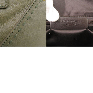 イヴ サンローラン ミューズ 156464 レザー オリーブ ハンドバッグ 0840【中古】YVES SAINT LAURENT