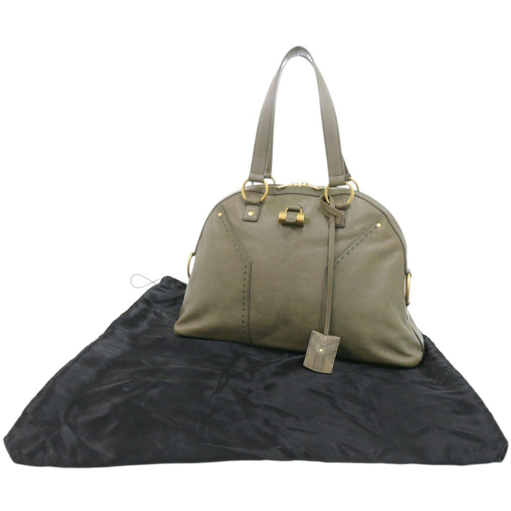 イヴ サンローラン ミューズ 156464 レザー オリーブ ハンドバッグ 0840【中古】YVES SAINT LAURENT