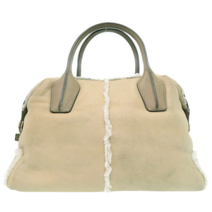 トッズ D Styling 2way ハンドバッグ レザー ムートン ベージュ 0842【中古】TOD’S
