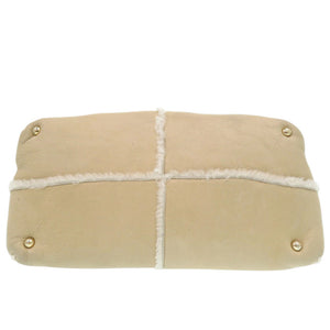 トッズ D Styling 2way ハンドバッグ レザー ムートン ベージュ 0842【中古】TOD’S