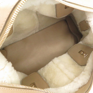 トッズ D Styling 2way ハンドバッグ レザー ムートン ベージュ 0842【中古】TOD’S