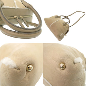 トッズ D Styling 2way ハンドバッグ レザー ムートン ベージュ 0842【中古】TOD’S