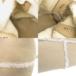 トッズ D Styling 2way ハンドバッグ レザー ムートン ベージュ 0842【中古】TOD’S