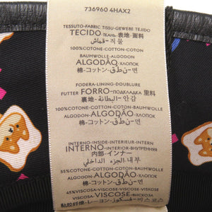 新品同様 グッチ Pikarar Kawaii バゲットハット 7369604HAX2 M 58cm 柴犬 食パン コットン レザー ブラック ピンク 帽子 0848 【中古】 GUCCI