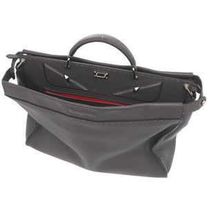フェンディ 2WAY セレリア ピーカブー モンスター バグズアイ レザー グレー ハンドバッグ 0868【中古】FENDI