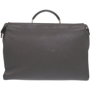 フェンディ 2WAY セレリア ピーカブー モンスター バグズアイ レザー グレー ハンドバッグ 0868【中古】FENDI