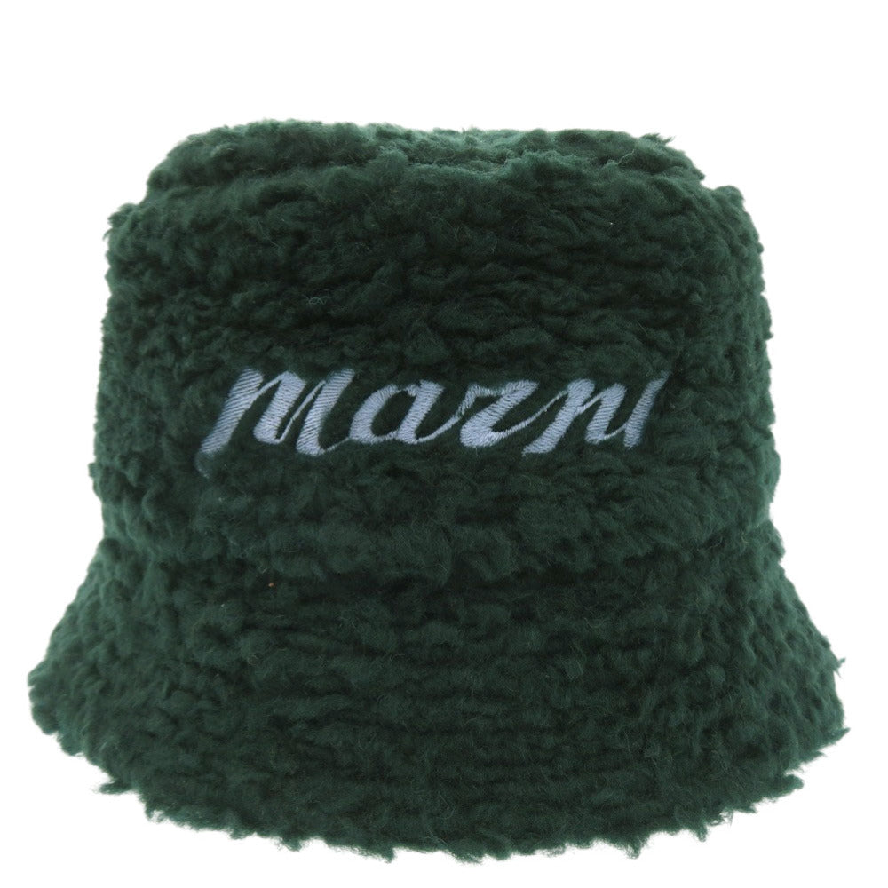 未使用品 マルニ ツイスト テディ TWIST TEDDY フリース ボア バケットハット CLZC0110S0 Mサイズ アクリル コットン グリーン 緑 帽子 0895【中古】MARNI