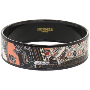 新品同様 エルメス エマイユ GM メタル マルチカラー バングル 0897【中古】HERMES
