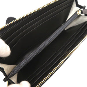 美品 ジミーチュウ VERA LTR 191 長財布 レザー L字ファスナー ブラック 0900【中古】JIMMY CHOO