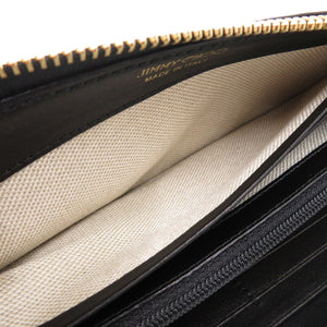 美品 ジミーチュウ VERA LTR 191 長財布 レザー L字ファスナー ブラック 0900【中古】JIMMY CHOO