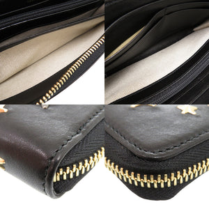 美品 ジミーチュウ VERA LTR 191 長財布 レザー L字ファスナー ブラック 0900【中古】JIMMY CHOO