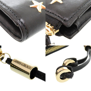 美品 ジミーチュウ VERA LTR 191 長財布 レザー L字ファスナー ブラック 0900【中古】JIMMY CHOO