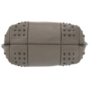 トッズ ウェーブ レザー グレー ハンドバッグ 0905【中古】TOD’S