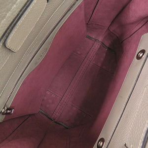 トッズ ウェーブ レザー グレー ハンドバッグ 0905【中古】TOD’S