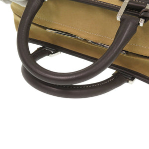 美品 ロエベ アマソナ28 スウェード レザー ベージュ ブラウン ハンドバッグ 0906【中古】LOEWE