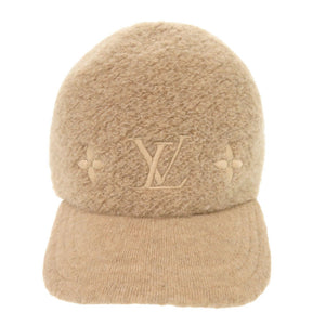 美品 ルイ ヴィトン ウールグラム M7250 コットン ウール ナイロン ベージュ 帽子 キャップ LV 0909【中古】LOUIS VUITTON